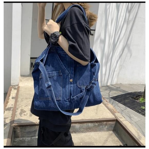 Denim Shoulder Bag, - Picture 1 of 7